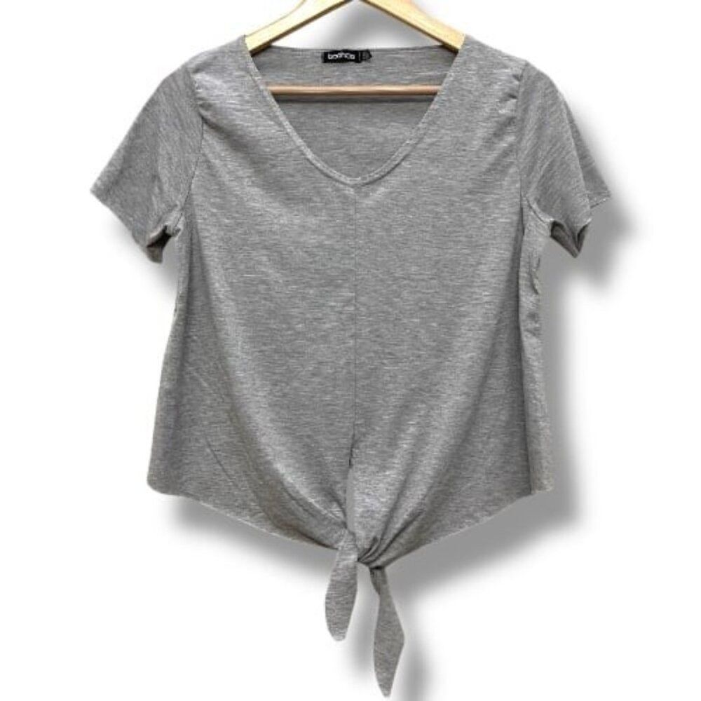 Boohoo Front Tie Shirt